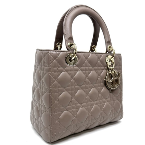 Dior  Bag Cannage Christian Tote Greige Medium - Picture 1 of 10